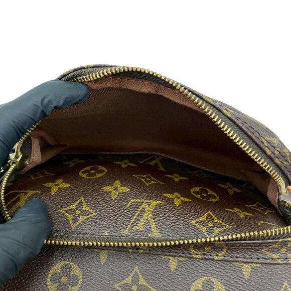Louis Vuitton Vintage Montsouris Monogram Leather Drawstring Rucksack Sac